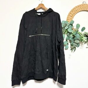 Cheap Monday wrinkle style Black Hoodie